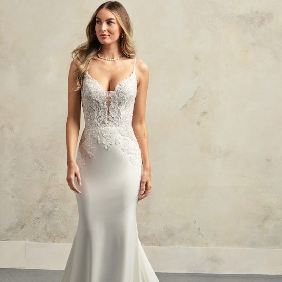 off the shoulder aline allure gown 